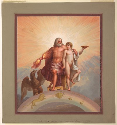 Zeus i Ganimedes autorstwa Michelangelo Maestri