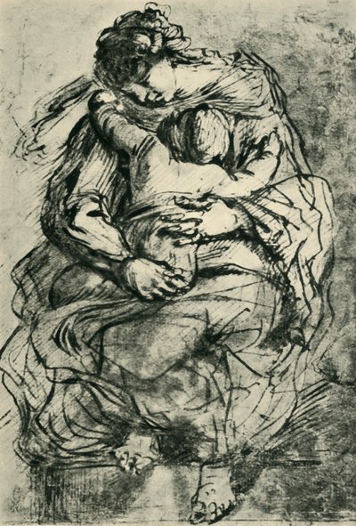 Madonna z Dzieciątkiem, koniec XVI-początek XVII wieku, 1943. autorstwa Michelangelo Merisi Caravaggio