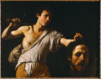 Dawid pokazujący głowę Goliata (olej na drewnie topoli) autorstwa Michelangelo Merisi da Caravaggio