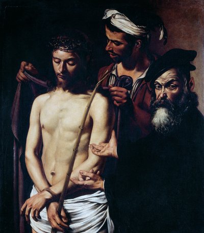 Oto człowiek, ok. 1605 (olej na płótnie) autorstwa Michelangelo Merisi da Caravaggio