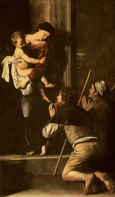 Madonna pielgrzymów, ok. 1603-05 (olej na płótnie) autorstwa Michelangelo Merisi da Caravaggio
