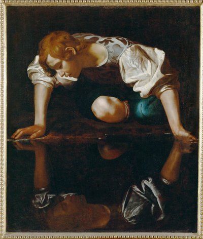 Narcyz (olej na płótnie) autorstwa Michelangelo Merisi da Caravaggio