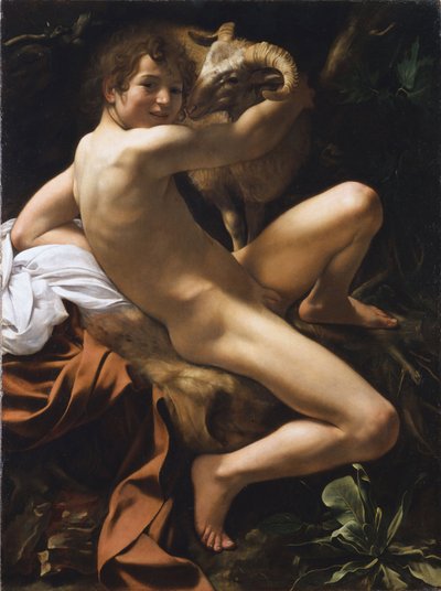 Święty Jan Chrzciciel. Barok Peinture autorstwa Michelangelo Merisi znany jako Caravaggio (Le Caravage) autorstwa Michelangelo Merisi da Caravaggio