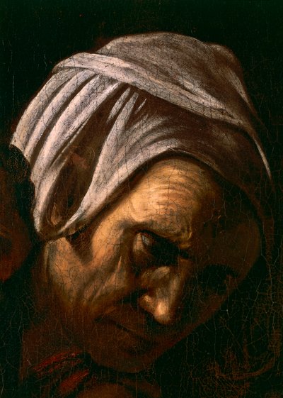 Salome odbierająca głowę św. Jana Chrzciciela, detal 1607-10 (olej & tempera na płótnie) autorstwa Michelangelo Merisi da Caravaggio