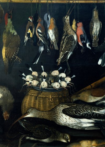 Martwa natura z ptakami, autorstwa Master of the Hartford Martwa natura (olej na płótnie) (detal 624934) autorstwa Michelangelo Merisi da Caravaggio
