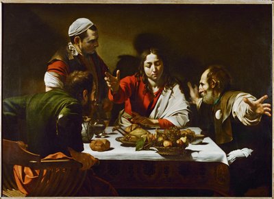 Wieczerza w Emaus... (olej na płótnie) autorstwa Michelangelo Merisi da Caravaggio