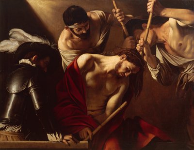 Ukoronowanie cierniem, ok. 1603 (olej na płótnie) autorstwa Michelangelo Merisi da Caravaggio
