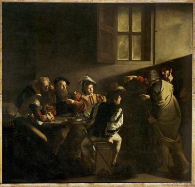 Powołanie Mateusza (obraz na płótnie) autorstwa Michelangelo Merisi da Caravaggio
