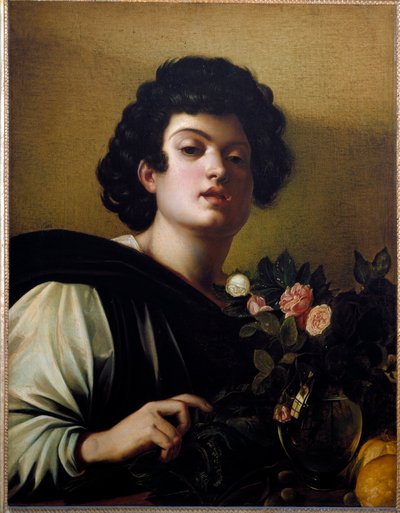Chłopiec w wazonie róż autorstwa Michelangelo Merisi da Caravaggio