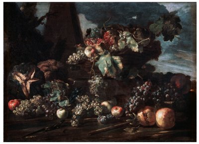 „Martwa natura z winogronami”, XVII wiek. autorstwa Michelangelo Pace del Campidoglio