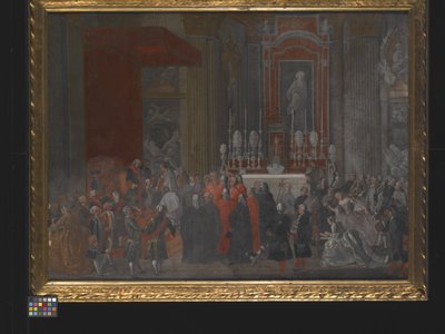 Ceremonia religijna z okazji wstąpienia Ferdynanda IV na tron Neapolu autorstwa Michele Foschini