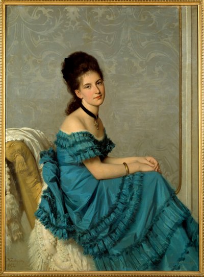 Portret Adelajdy Banti. Obraz Michela Gordigianiego (1830-1909) autorstwa Michele Giordigiani