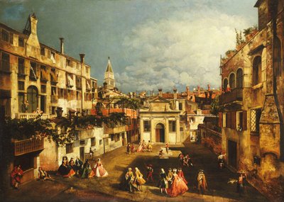 Campo San Gallo, Wenecja, ok. 1740 autorstwa Michele Marieschi
