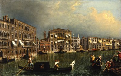 Canal Grande w [Rio di] Ca? Foscari, ok. 1740-1743 autorstwa Michele Marieschi