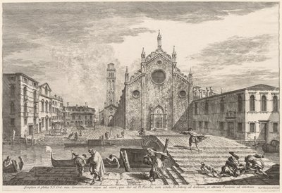 Widoki Wenecji: Campo dei Frari, 1741. autorstwa Michele Marieschi