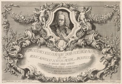 Widoki Wenecji: Frontyspis – Strona tytułowa, 1741. autorstwa Michele Marieschi
