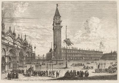 Widoki Wenecji: Piazza i Piazzetta, 1741. autorstwa Michele Marieschi