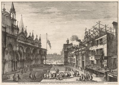 Widoki Wenecji: Piazzetta S. Basso autorstwa Michele Marieschi