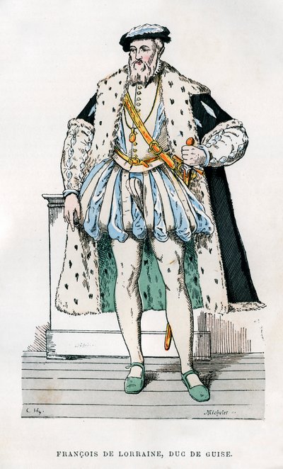 Franciszek Lotaryński, 2. książę Guise, francuski żołnierz i polityk, XVI w. 1882-1884. autorstwa Micheler