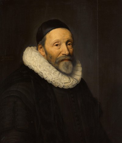 Portret Johannesa Wtenbogaerta (1557-1644) autorstwa Michiel Jansz van Mierevelt (workshop of)