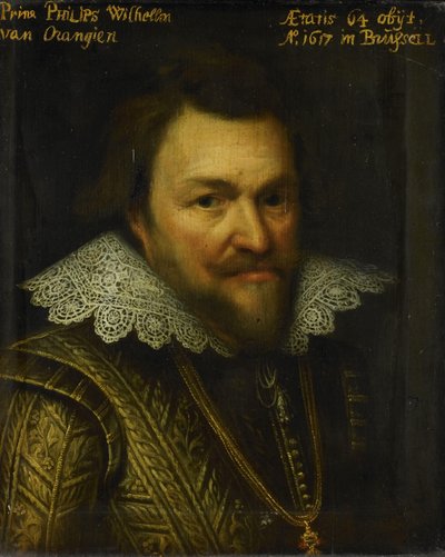 Portret księcia Filipa Wilhelma Orańskiego autorstwa Michiel Jansz van Mierevelt (workshop of)