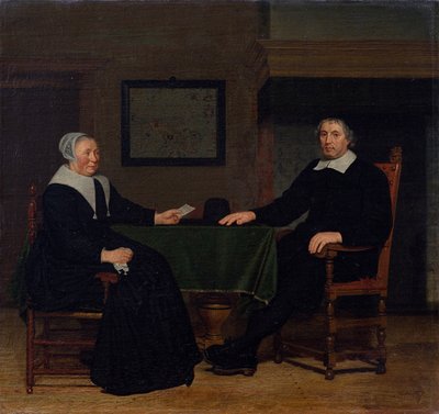 Portret Adriaena Corvera i jego żony Rijckje Theulingh. autorstwa Michiel van Musscher