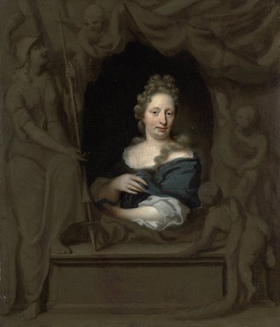 Portret Evy Visscher, żony Michiela van Musschera autorstwa Michiel van Musscher