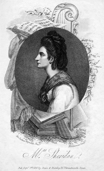Elizabeth Ann Sheridan, XVIII-wieczna angielska piosenkarka, 1816. autorstwa Middlemist