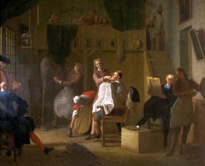 Barbershop autorstwa Miguel Angel Houasse