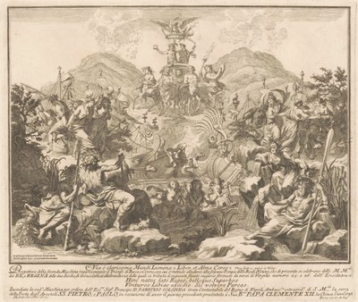 Seconda Macchina dla Chin z 1738 r.: Triumf Bachusa i Ceres autorstwa Miguel de Sorellò, after Carl Marcus Tuscher