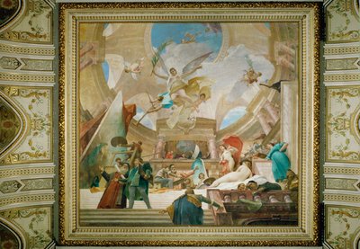Fresk na suficie wiedeńskiego Kunsthistorisches Museum, Apoteoza renesansu (fresk) autorstwa Mihaly Munkacsy