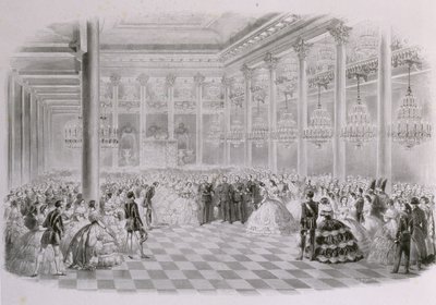 Bal w Sali Rosyjskiego Zgromadzenia Szlacheckiego z okazji koronacji cesarza Al autorstwa Mihaly von Zichy