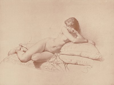 Studium leżącej nagiej kobiety, 1885 autorstwa Mihaly von Zichy