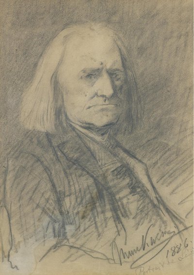 Portret Franciszka Liszta 1811-1886, 1886 autorstwa Mihály Munkácsy