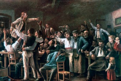 Strajk, 1895 autorstwa Mihály Munkácsy
