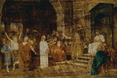 Chrystus przed Piłatem autorstwa Mihály von Munkácsy