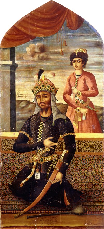 Portret Afrasiyaba, króla Turanu, ok. 1803-4 autorstwa Mihr Ali