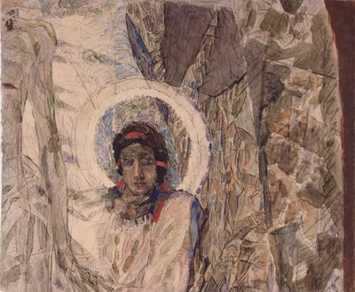 Głowa aniołów, 1887 autorstwa Mikhail Aleksandrovich Vrubel