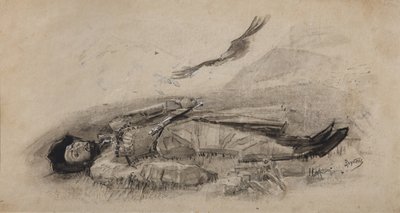 Ilustracja do wiersza Ismail-Bej M. Lermontowa, 1889-1891 autorstwa Mikhail Aleksandrovich Vrubel