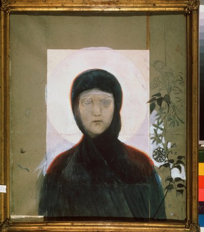 La Vierge (The Virgin) - Praca Michaiła Aleksandrowicza Vrubela (Vrubel) (1856-1910), gwasz na papierze autorstwa Mikhail Aleksandrovich Vrubel