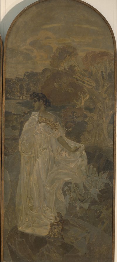 Tryptyk Minerwa Sąd Paryski, 1893 autorstwa Mikhail Aleksandrovich Vrubel