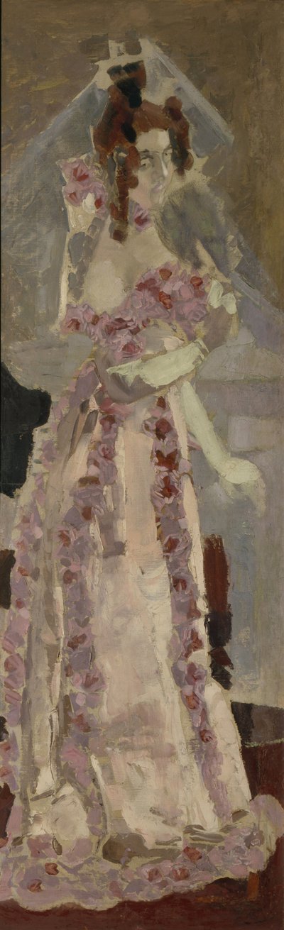 Portret Nadieżdy Zabeli-Vrubel przy fortepianie autorstwa Mikhail Aleksandrovich Vrubel