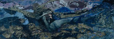 Demon przygnębiony, 1902 autorstwa Mikhail Aleksandrovich Vrubel