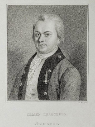 Portret Iwana Lepiochina 1740-1802, ok. 1838 r. autorstwa Mikhail Andreyevich Kashentsev
