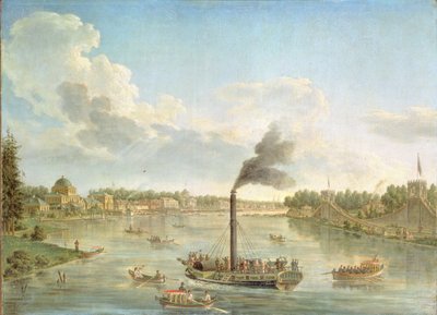 Wielki Pałac Peterhof nad Zatoką Fińską, 1761 autorstwa Mikhail Ivanovich Makhaev