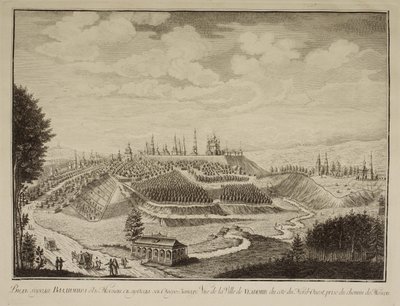 Widok miasta Włodzimierza, 1769 autorstwa Mikhail Ivanovich Makhaev