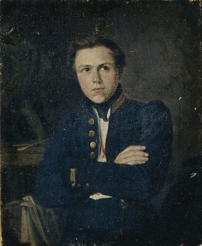 Portret rzeźbiarza Aleksandra Iwanowicza Terebieniewa 1812-1859, 1835 autorstwa Mikhail Ivanovich Skotti