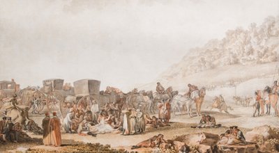 Śmierć księcia Grigorija Potiomkina na stepie besarabskim, 1791. autorstwa Mikhail Matveevich Ivanov