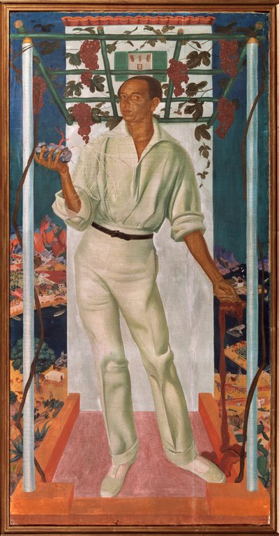 Portret meksykańskiego artysty Roberto Montenegro Nervo (1887-1968) (Portret meksykańskiego artysty Roberto Montenegro Nervo) - Obraz Aleksandra Jewgienijewicza Jakowlewa (1887-1938), olej na płótnie autorstwa Mikhail Nikolayevich Yakovlev