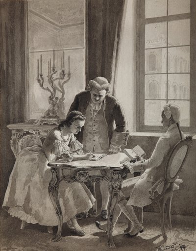 Lekcja języka rosyjskiego cesarzowej Katarzyny II, 1894 autorstwa Mikhail Petrovich Klodt Baron
